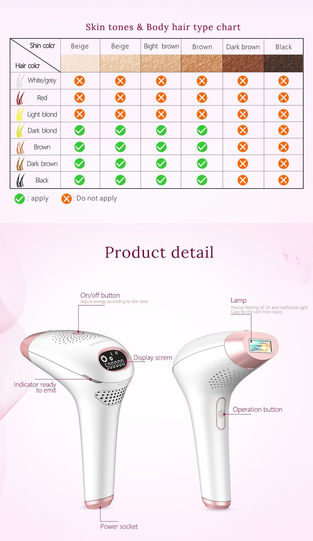 Ipl Epilator Laser Hair Removal Machine Laser Epilator Hair Remover Machine Permanent Bikini
