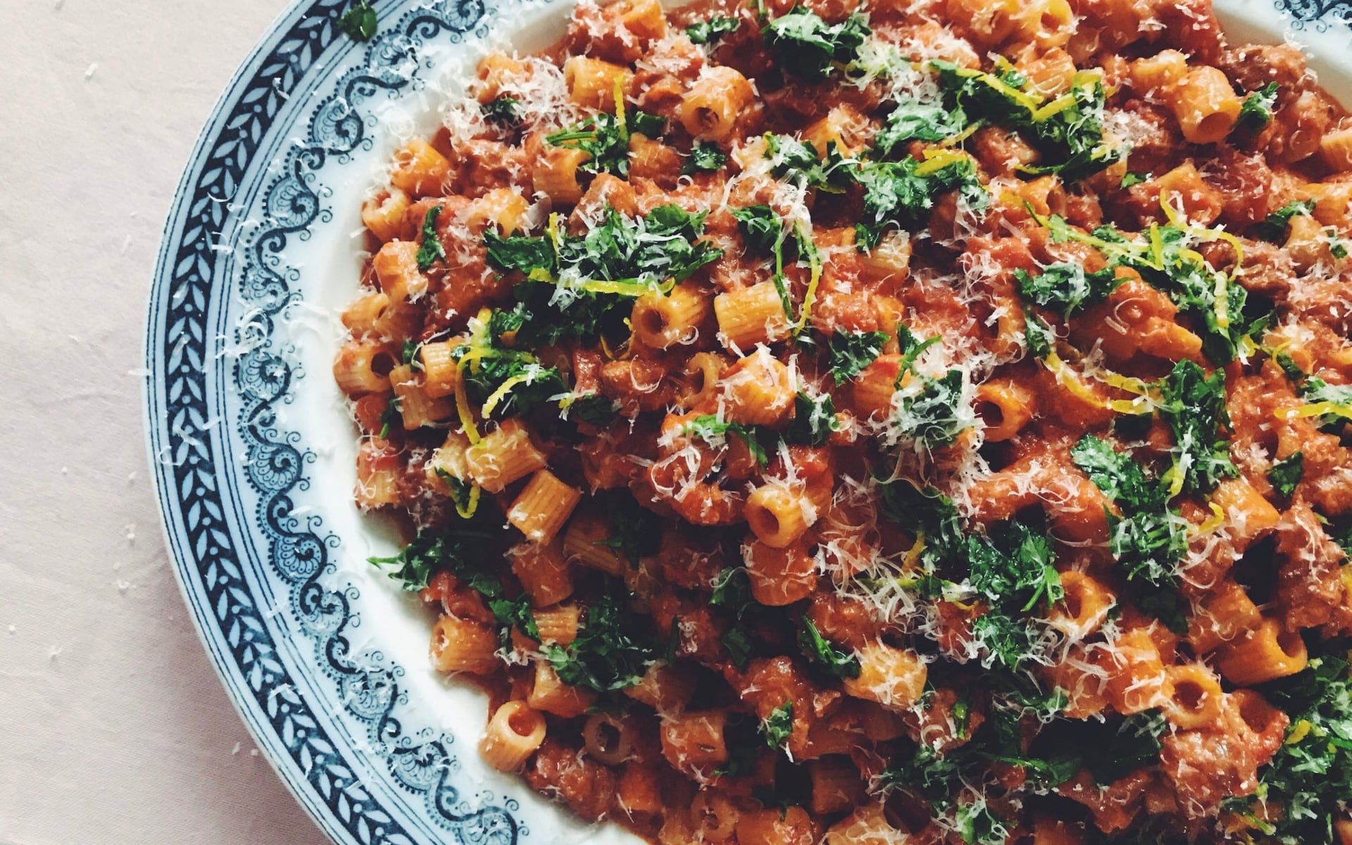 Friday night dinner: Pasta with sausage and fennel ragout and gremolata #fridaynightdinner Friday night dinner: Pasta with sausage and fennel ragout and gremolata #fridaynightdinner