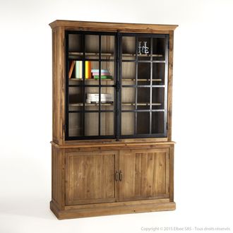 Buffet Bas 2 Portes En Metal Ajoure Noir L80cm Buffet Bas Buffet Salle A Manger Buffet Vitrine