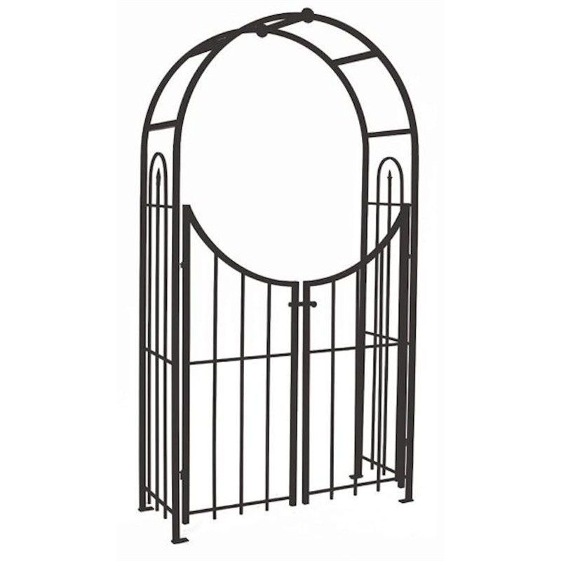 garden arch with gate outdoor garden garden arbour with gates 229cm high garden arch bronze black steel unbranded garden arch with gate outdoor garden garden arbour with gates 229cm high garden arch bronze black steel unbranded