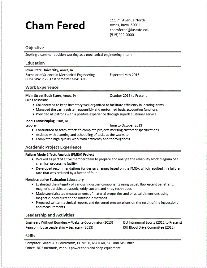 resume gpa format bura