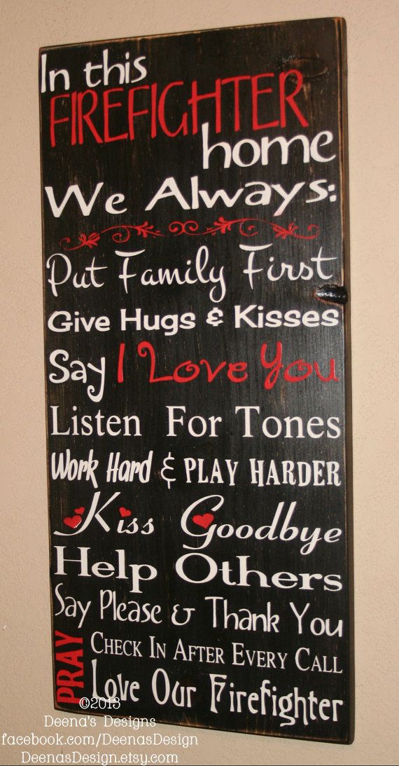 Firefighter House Rules Decor Distressed Wall Firefighter House Rules By Deenasdesign On Etsy Https Www Facebook 60 00
