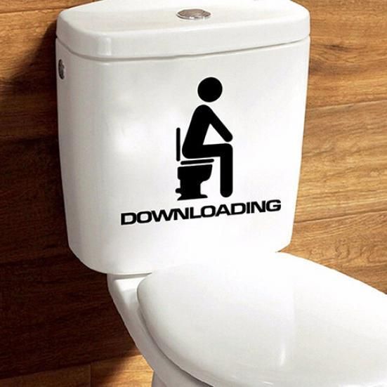 Casa De Bricolaje El Arte de la calcomanía Cuarto De Baño Wc Arte pegatina de vinilo-ipoop Arte Divertido etiqueta engomada