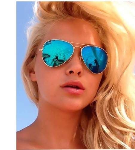 lentes ray ban aviador azul espejo lentes ray ban aviador azul espejo
