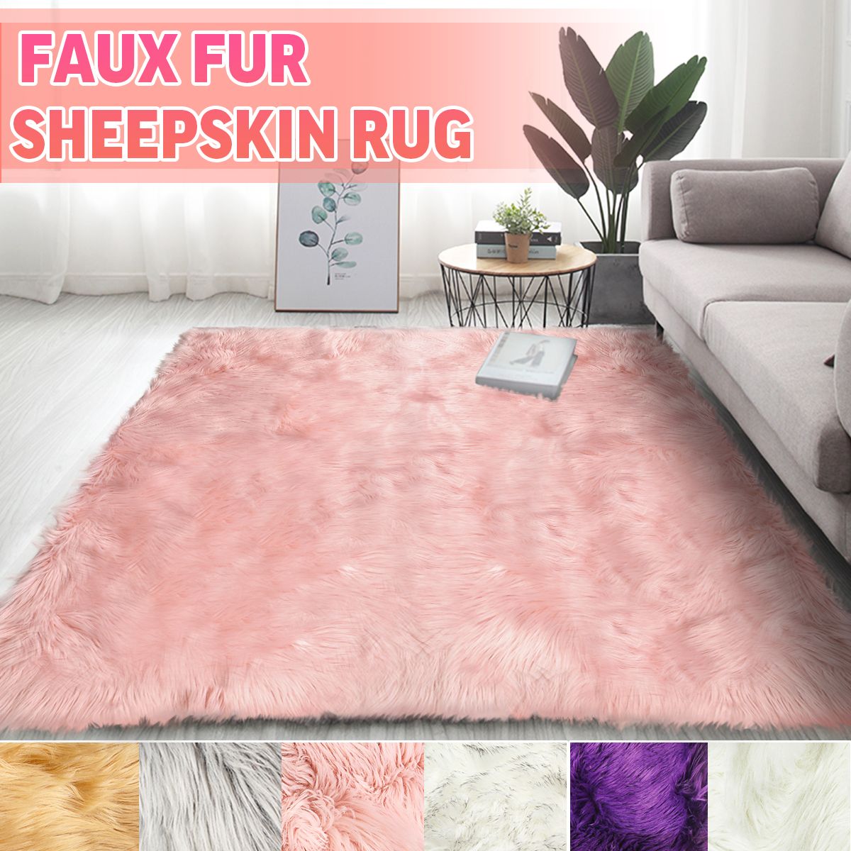Fluffy Faux Fur Warm Sheepskin Rug Bedroom Dining Room Carpet Mat Cushion Sofa Fluffy Faux Fur Warm Sheepskin Rug Bedroom Dining Room Carpet Mat Cushion Sofa