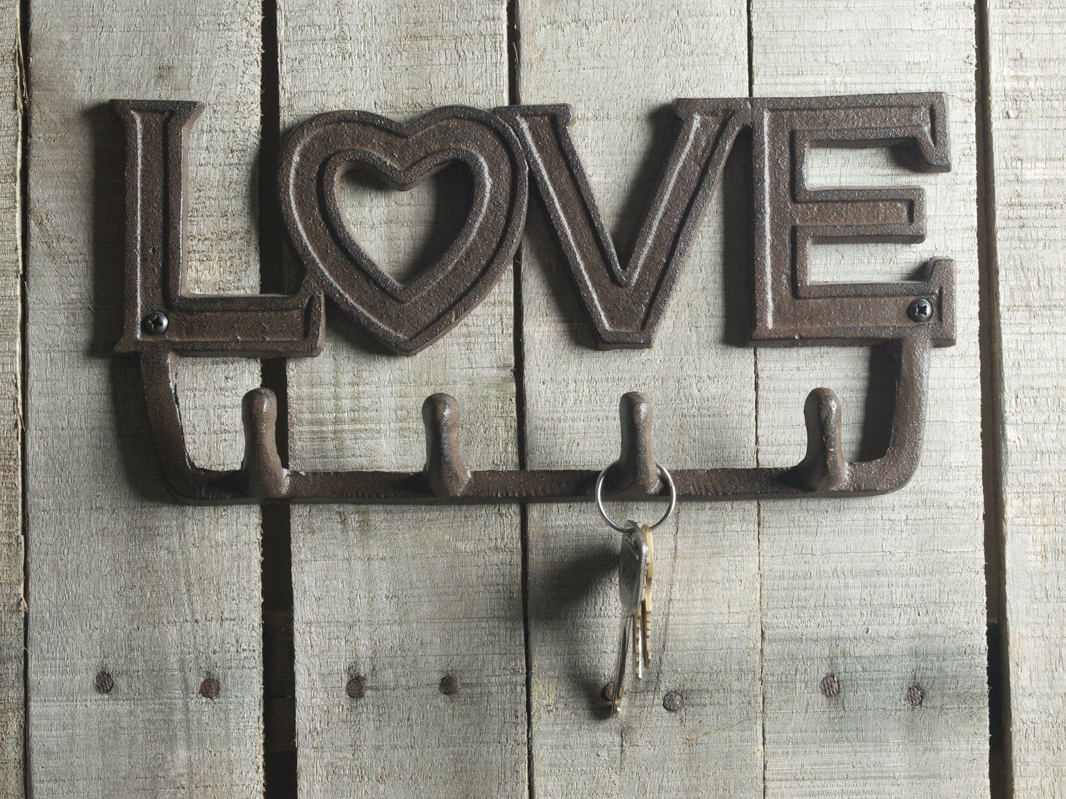 Love Antique Key Holder In Rust Brown Adorable Rack Love Antique Key Holder In Rust Brown