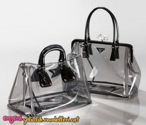 2014 Prada Canta Modelleri En Yeni Gelinlik Modelleri Net Transparent Bag Prada Handbags Clear Bags
