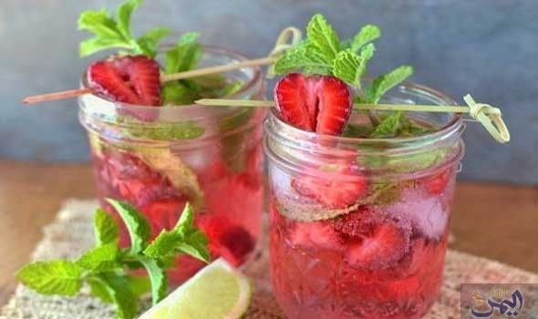 مشروب الفراولة والنعناع Spring Cocktails Strawberry Mint Strawberry Mojito