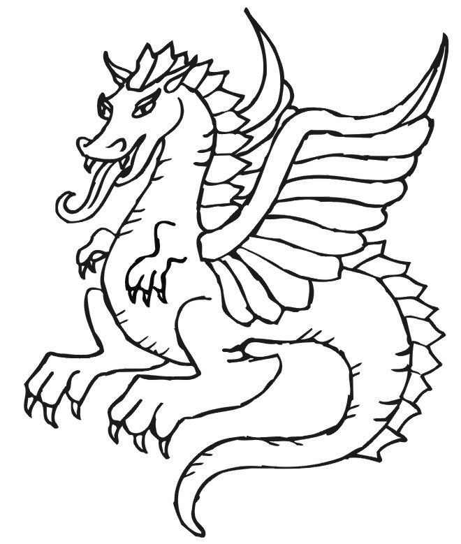 free printable dragon coloring pages