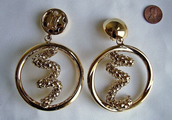 Gold Dna Large Clip Earrings Huge Clip Earrings Heck Yeah