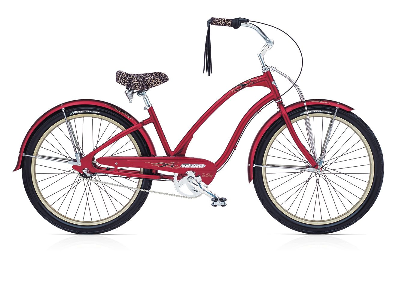 Coolest Cruiser Bike A Red Leopard Betty Electra bike