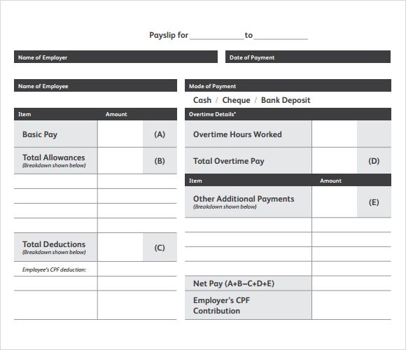 21 free payslip templates printable word excel pdf payslip template pdf