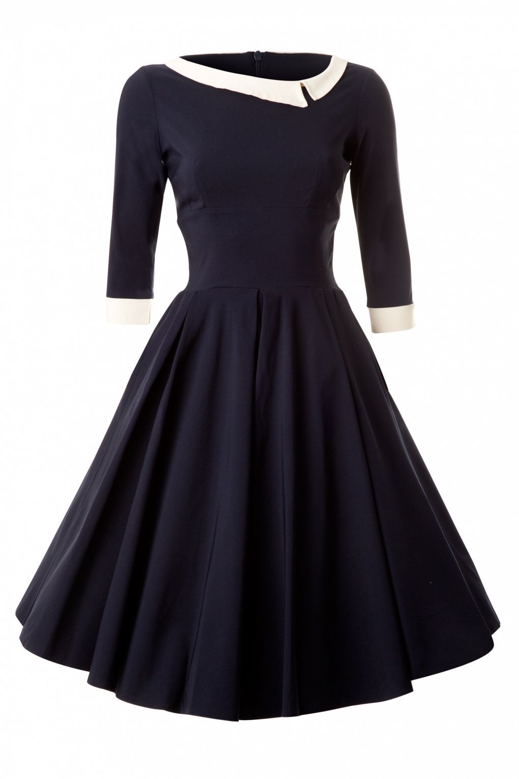 So Couture - Navy Mistress Mad Men Vintage Swing dress Blaues So Couture - Navy Mistress Mad Men Vintage Swing dress Blaues