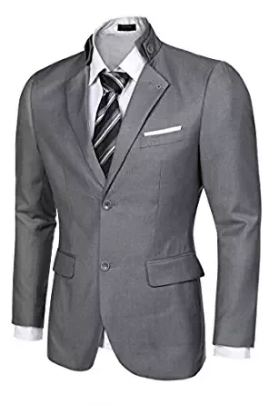COOFANDY Mens Slim Fit Wool Blazer Jacket Two Button Casual Suit Sport Coat