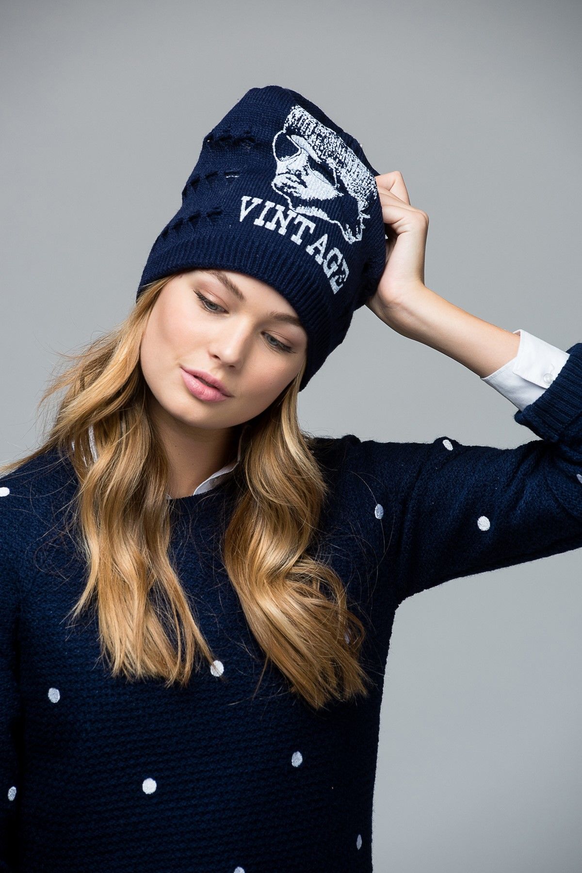 Panyo Kadin Lacivert Bere My Style Style Winter Hats
