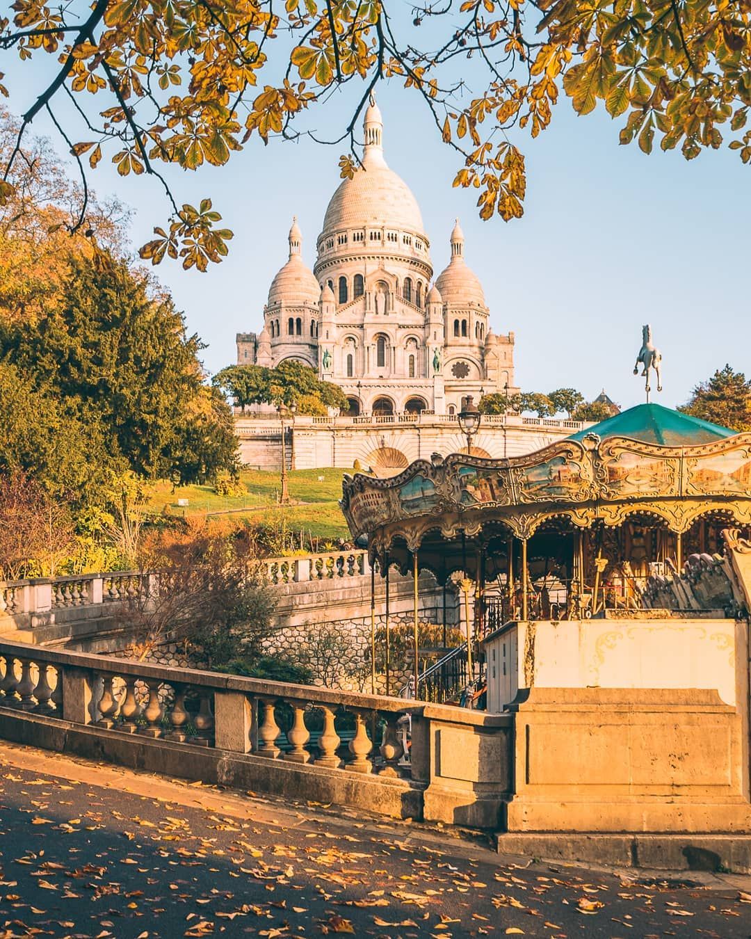 One of my favorite perspectives on the Sacre Coeur especially during
