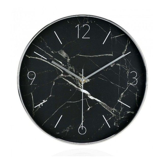 Noir cuisine couverts horloge murale en métal style moderne décoration maison nouveau