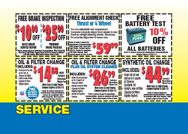 Free Brake Inspection And Alignment Checks Coupons Pinterest