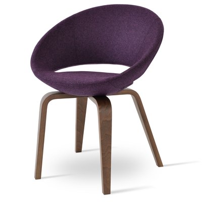 Sohoconcept Crescent Plywood Upholstered Dining Chair Frame Color American Walnut Upholstery Color Ca Dining Chair Upholstery Chair Solid Wood Dining Chairs