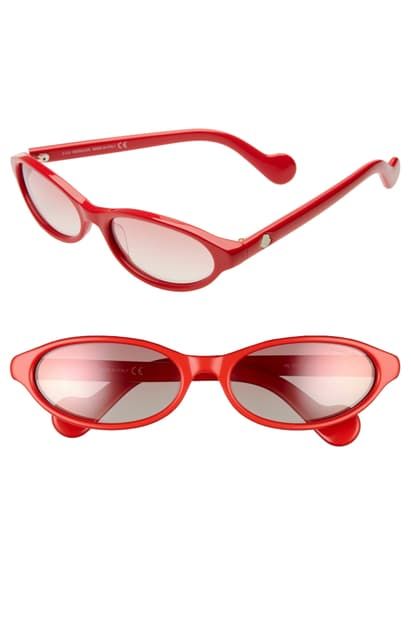 58mm oval sunglasses – shiny red/ bordeaux mirror 58mm oval sunglasses – shiny red/ bordeaux mirror