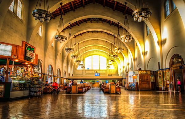 The amazing interior of the old and historical Santa Fe