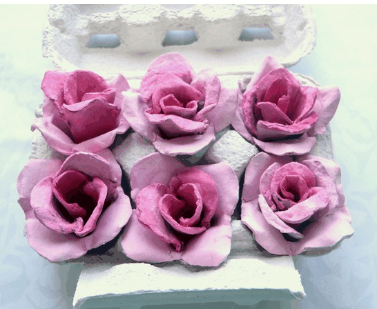 Como Hacer Rosas Con Hueveras De Cartón Como Hacer Artesanía De Cartón De Huevos Cartones De Huevos Manualidades