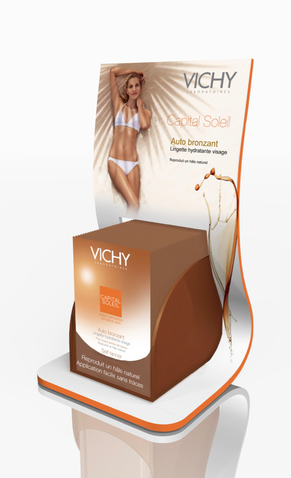 Counter Display For Vichy By MANON BOUTIE Visual Graphics Wrap Around The Existing Product Counter Display For Vichy By MANON BOUTIE Visual Graphics Wrap Around The Existing Product