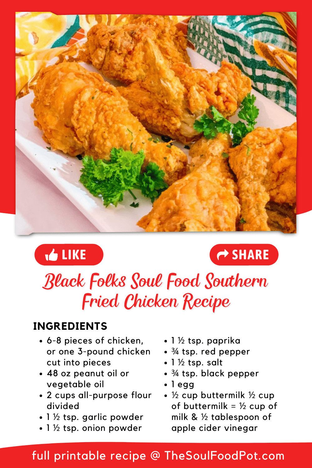 Black Folks Soul Food Southern Fried Chicken