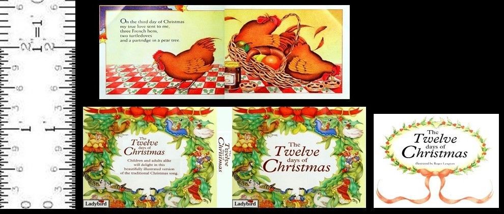 1:6 SCALE MINIATURE BOOK THE TWELVE DAYS OF CHRISTMAS PLAYSCALE