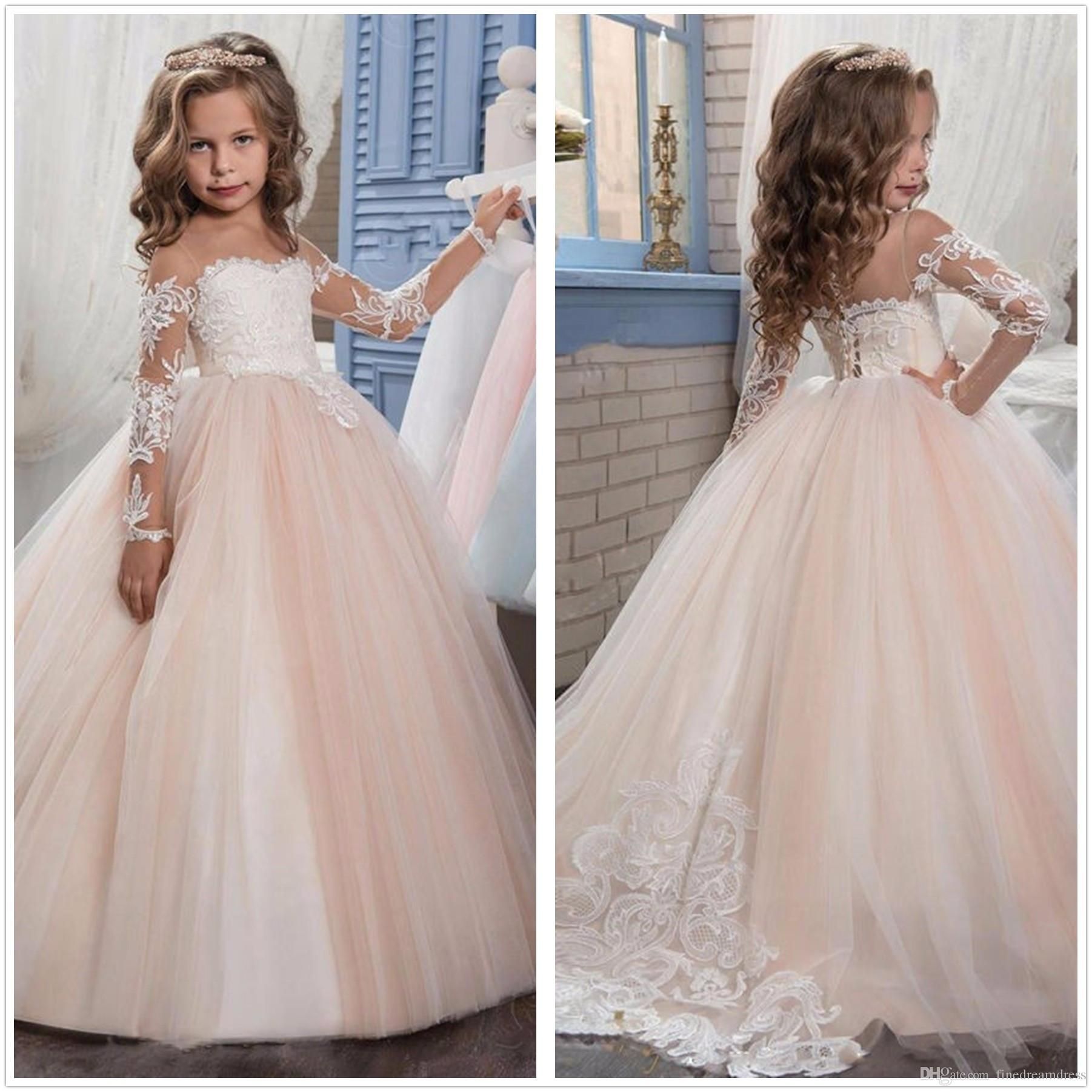 2019 Vintage Flower Girl Dresses for Wedding First Communion Gowns Girls Pageant 2019 Vintage Flower Girl Dresses for Wedding First Communion Gowns Girls Pageant