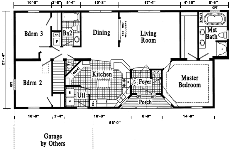 24 foot ranch House Plans | Dover Ranch Style Modular Home ... 24 foot ranch House Plans | Dover Ranch Style Modular Home ...