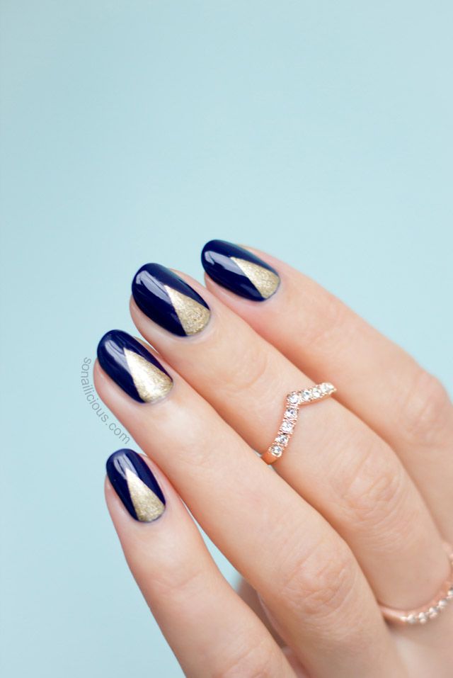 Edgy Blue And Gold Nails With Sea Siren Navy Seal Nail It Down Edgy Blue And Gold Nails With Sea Siren Navy Seal Nail It Down Designs