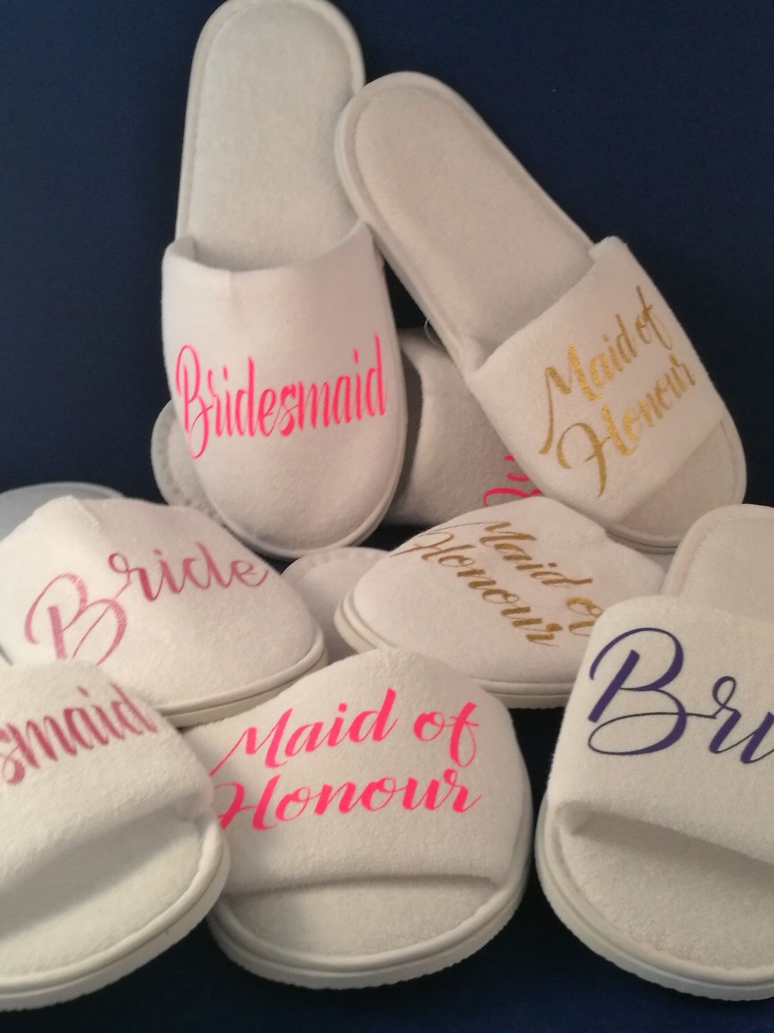 Personalised Wedding Slippers Bridal Party Gifts Spa Personalised Wedding Slippers Bridal Party Gifts Spa Personalized Hen Weekend Bridesmaid