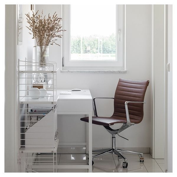 Ribbed Office Chair With Short Back Orange Home Office