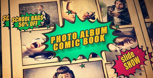 Photo Album Comic Book • After Effects Template • See it in action