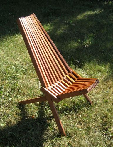 Retro VTG Modern Danish Wooden Slat Chair Folding ~ Mid 