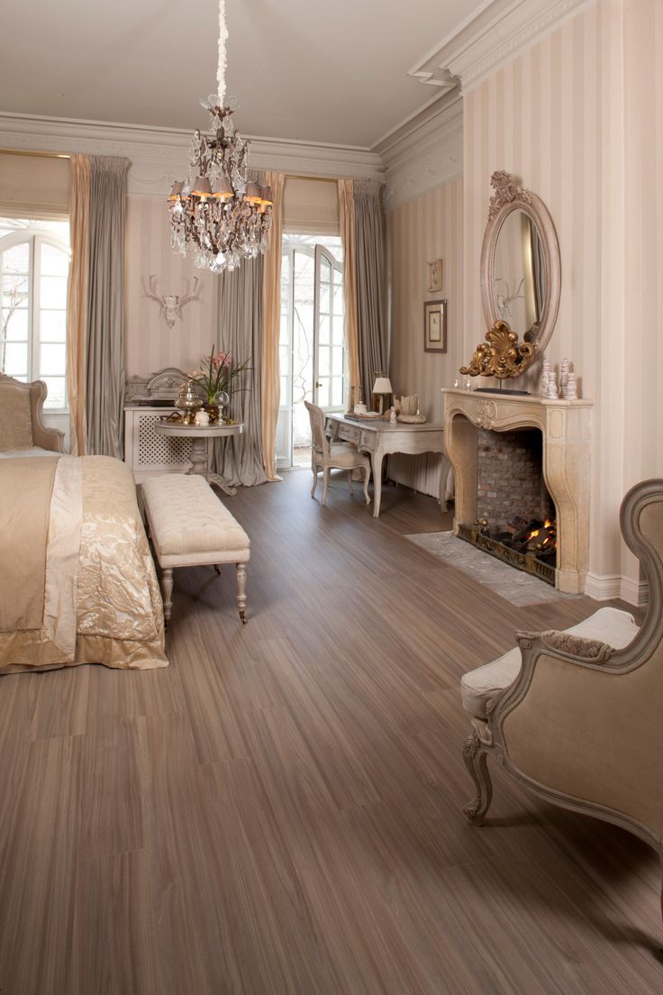 BedroomModern Style Victorian Bedroom With Cork Flooring