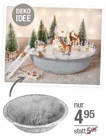 Schale in Betonoptik, weiß-gewischt, 32 cm Ø