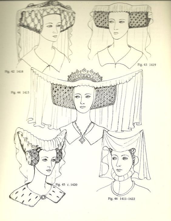 1420 escoffion | Historical hats, Medieval hats, Late