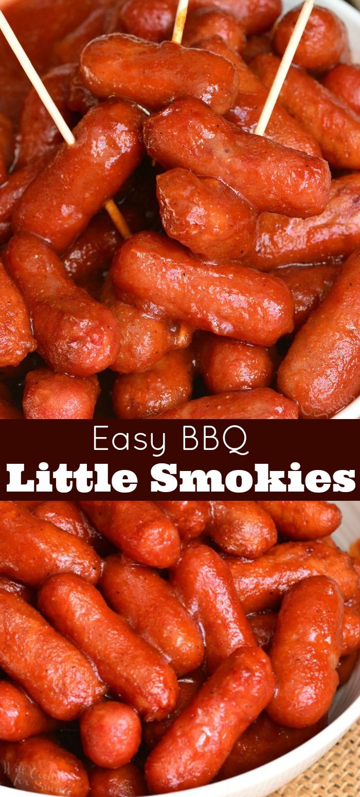 Little Smokies with BBQ Sauce. These little sausages are Little Smokies with BBQ Sauce. These little sausages are
