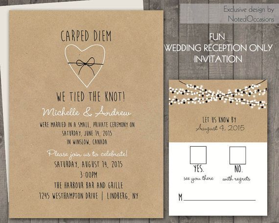 wedding reception invite