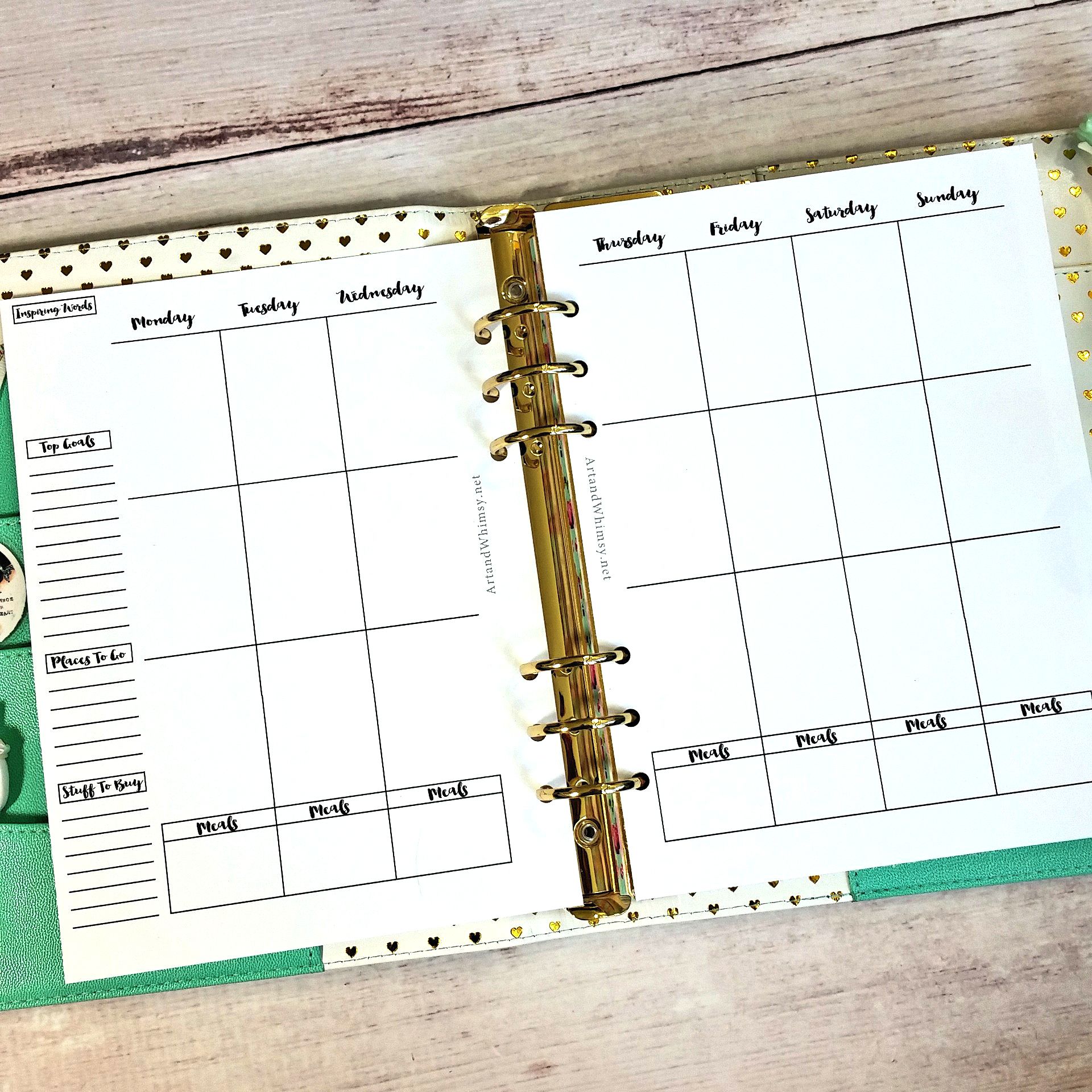 free planner printables including vertical weekly double pages