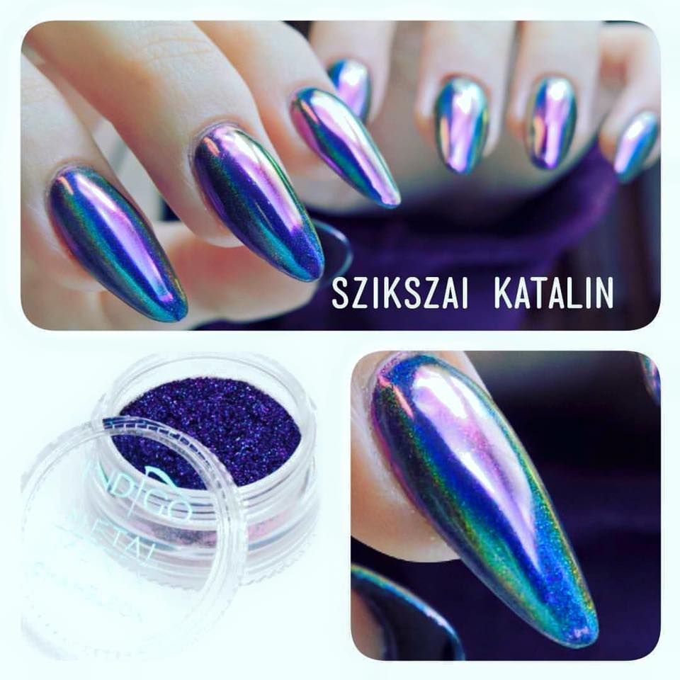 Chameleon Infinity By Katalin Szikszai Nails Nail Indigo Mermaid Metalmanix Chameleon Effect Chrome Metal Indigo Nails Faded Nails Mermaid Nails