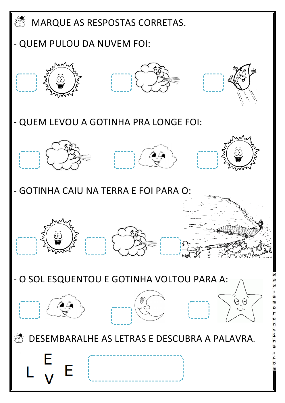 0003.png (992×1403) | Atividades sobre a agua, Atividade dia da ...