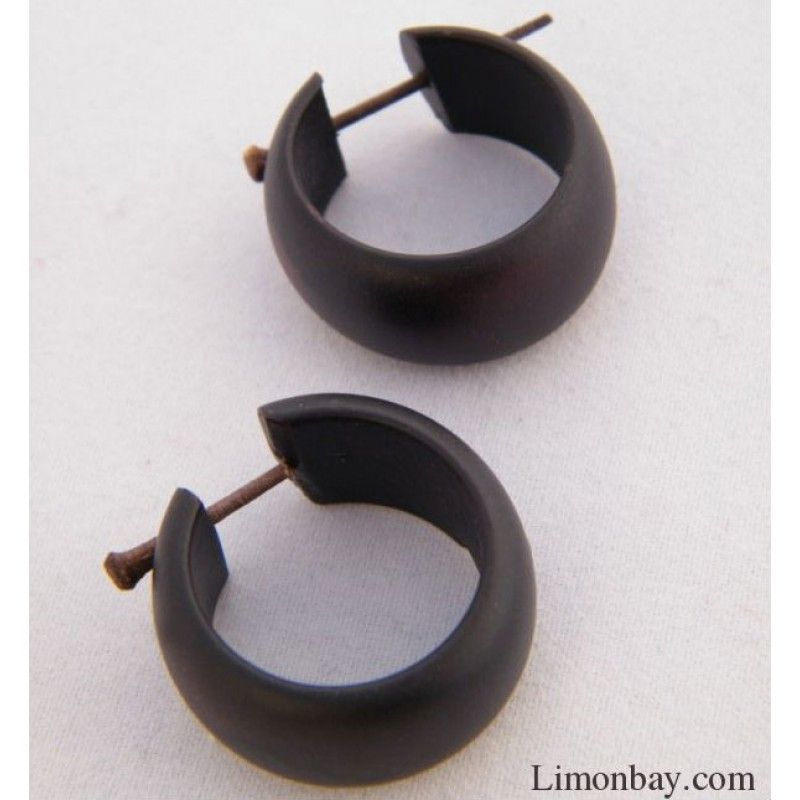 Par De Pendientes De Madera De Coco Piercing Pendientes De Madera Aretes Hombre Oreja At Piercings Hombre Oreja