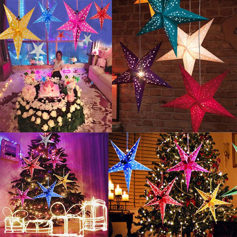 Paper Star Lantern Lampshade Wedding Party Christmas Pub