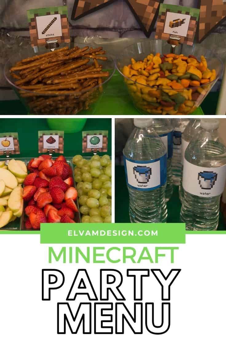 The Ultimate List of Minecraft Party Menu Ideas - Elva M Design Studio