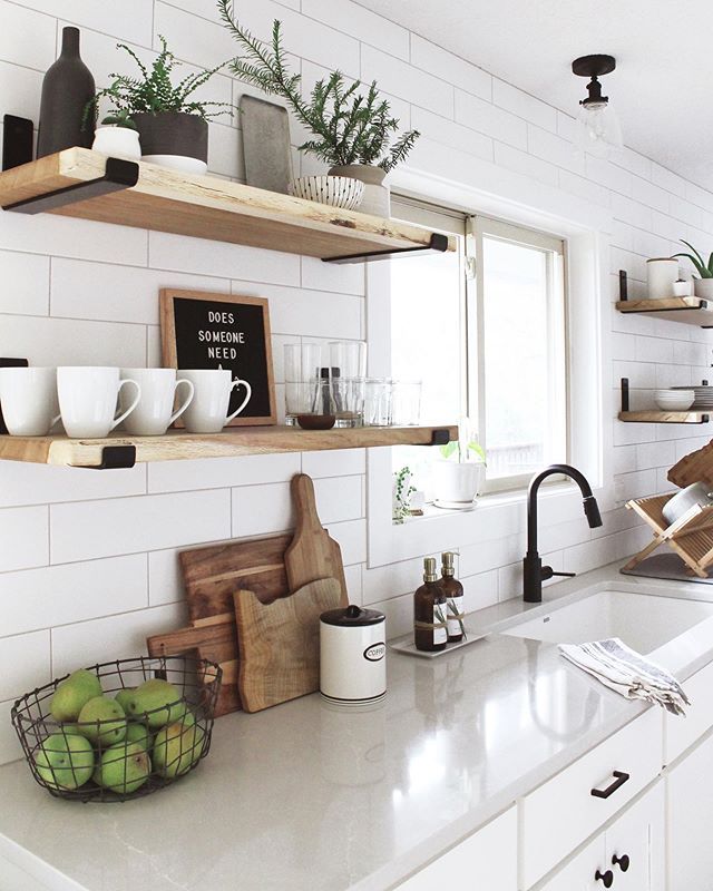 3 Tips For Creating A Modern Whitewashed Fireplace Allisa Jacobs Kitchen Design Small Decor Home Kitchens Kitchen Decor, Whitewashed Kitchen Cabinet Pictures With Shelves