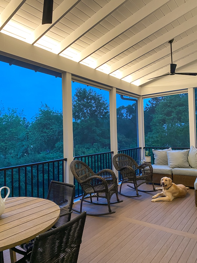 Shiplap Screened In Porch Kath Eats Real Food Porch design, Screened porch designs, Backyard