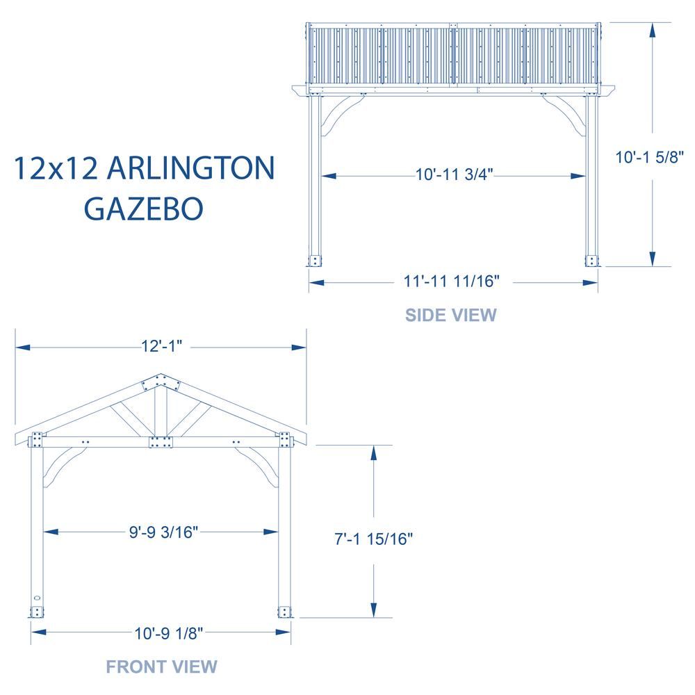 Backyard Discovery Arlington 12 ft. x 12 ft. Wooden Gazebo ... Backyard Discovery Arlington 12 ft. x 12 ft. Wooden Gazebo ... on Backyard Discovery Pavilion id=46965